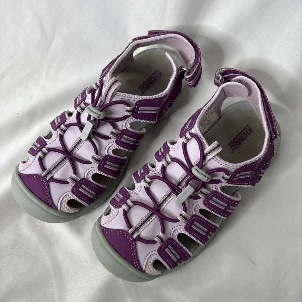 Khombu Sandy Kids Active Sandal Closed Toe‎ Purple/Pink Youth Size 3